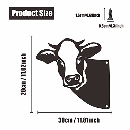 Yungeln Cow Metal Art Farm Garden Decor Garden Fence Decoration Outdoor Decoration For Farmhouse Yard Lawn #TOP1