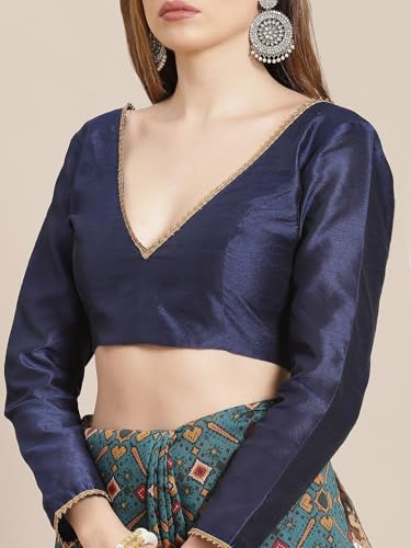 Image of Shae by SASSAFRAS Women Patola Saree With Unstitched Blouse