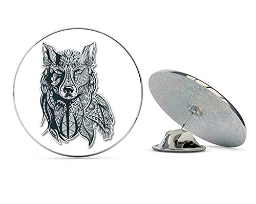 Tribal Wolf Design Metal 0.75
