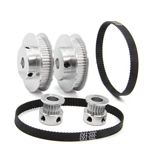 Zeberoxyz ZE058-1 2Pcs Set Gt2 Synchronous Wheel 20&60 Teeth 8Mm Bore Aluminum Timing Pulley thumb #2