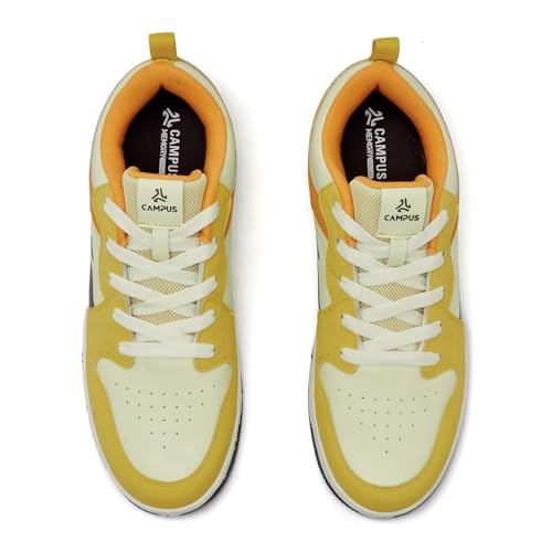 Campus Men's CRUVO Yellow Sneakers 8UK Yellow/Orange - Image 5