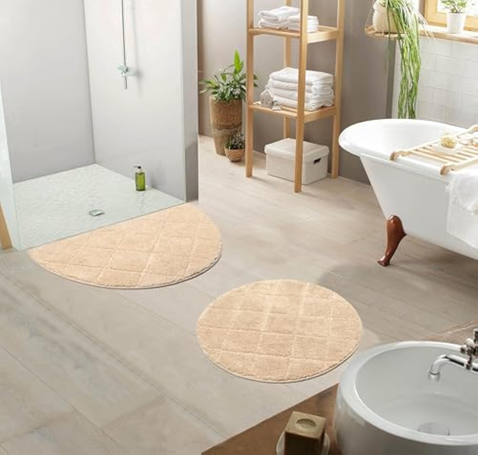 Organic 100% Cotton Antiskid Bathmat 2PC Set