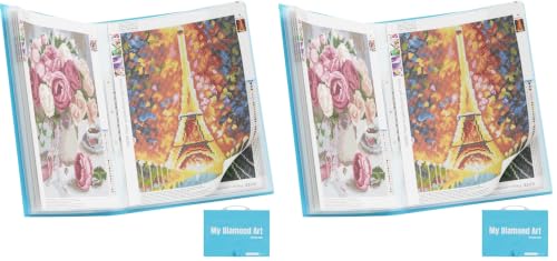 Image of ARTDOT A3 Storage Book for Diamond Art Kits, Portfolio Folder for Diamond Painting Accessories with 30 Pocket Slevees Protectors (16.9x12.4inches) (Pack of 2)
