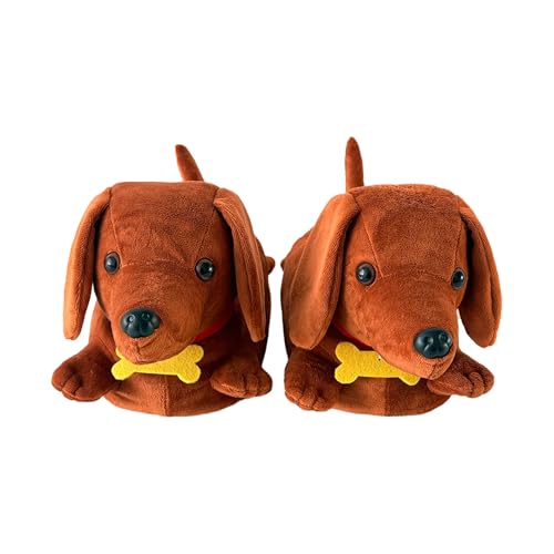 Image of Unimaglif Cute Dachshund Slippers For Women - Cozy Warm Animal Dog Slippers For Indoor