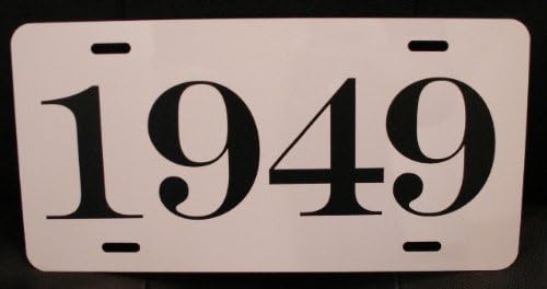 1949 - Placa de matrícula de metal de 49 años, etiqueta de 6 x 12 pulgadas, compatible con Ford Chevy Dodge Buick Lincoln DeSoto Mercury Studebaker