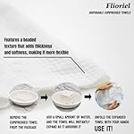 Compressed Face Towels 20 Pack with Flannel Carry Bag, Portable Disposable Washcloth Tablets, Thick & Soft Facial Towelettes for Travel Camping, Hiking, Gym, Makeup & Everyday Use - Image 3