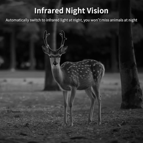 Image of T9 4G Trail Camera with Solar Panel, 2.7K Video, 14MP Photos, IR Night Vision, GPS, 0.35s Trigger Speed IP66 Waterproof, Live View Remote APP Access for Wildlife, Farm and Forest Security