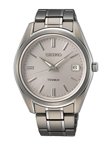 SEIKO Men's Analogue Japanese Quartz Watch with Stainless Steel Strap, White, Quartz