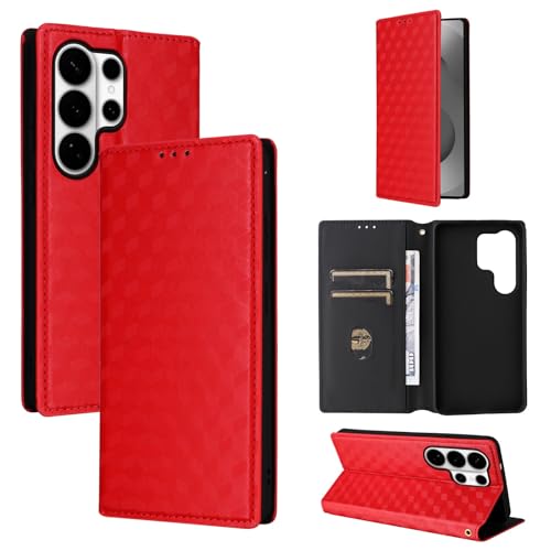 Housse Samsung Galaxy S26 Plus rouge étui clapet pour vos déplacements urbains