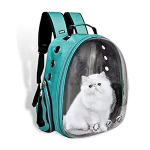 Buraq Astronaut Space Transparent Capsule Breathable Airline-Approved Ventilation Transparent Carrier Backpack pet Carrier for Travel, Hiking and Outdoor for Dogs, Cats, Rabbit & Birds