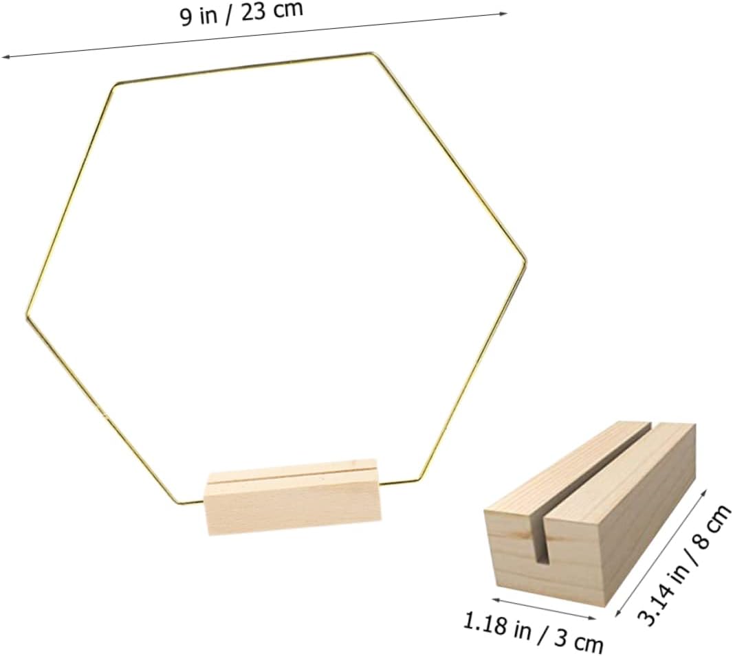 Cabilock Pcs Hexagon Wedding Arch Wreath Rings Metal for Decorative Wreath Hoop