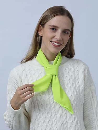 Rajputana Chiffon Scarf Ribbon Neck Scarf 23.5"x23.5" 27.5"x27.5" 30"x30" Square Solid Accessories for Costume3