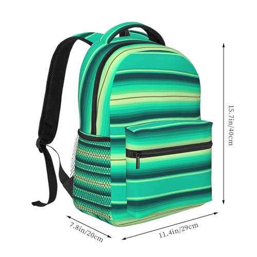 Mexican Serape Backpack Large Capacity Lightweight Casual Travel Sports Backpack 11.4X7.8X15.7 inch2