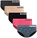 Reebok Womens Seamless Hipster Panties 5-Pack (Medium, Blue Spacedye/Nude/Charcoal/Pink/Black)'