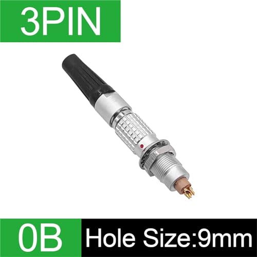 Toma de cable circular con conector 0B de 3 pines metálico para audio 2