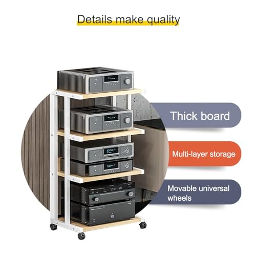Étagère d'angle de support multimédia pour coin cinéma de salon