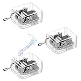 PASHOP 3 Stück Spieluhr, Spieluhr Erwachsene mit 3 Melodien, Handkurbel Spieluhr für Dekoration, Schenken und Gedenken