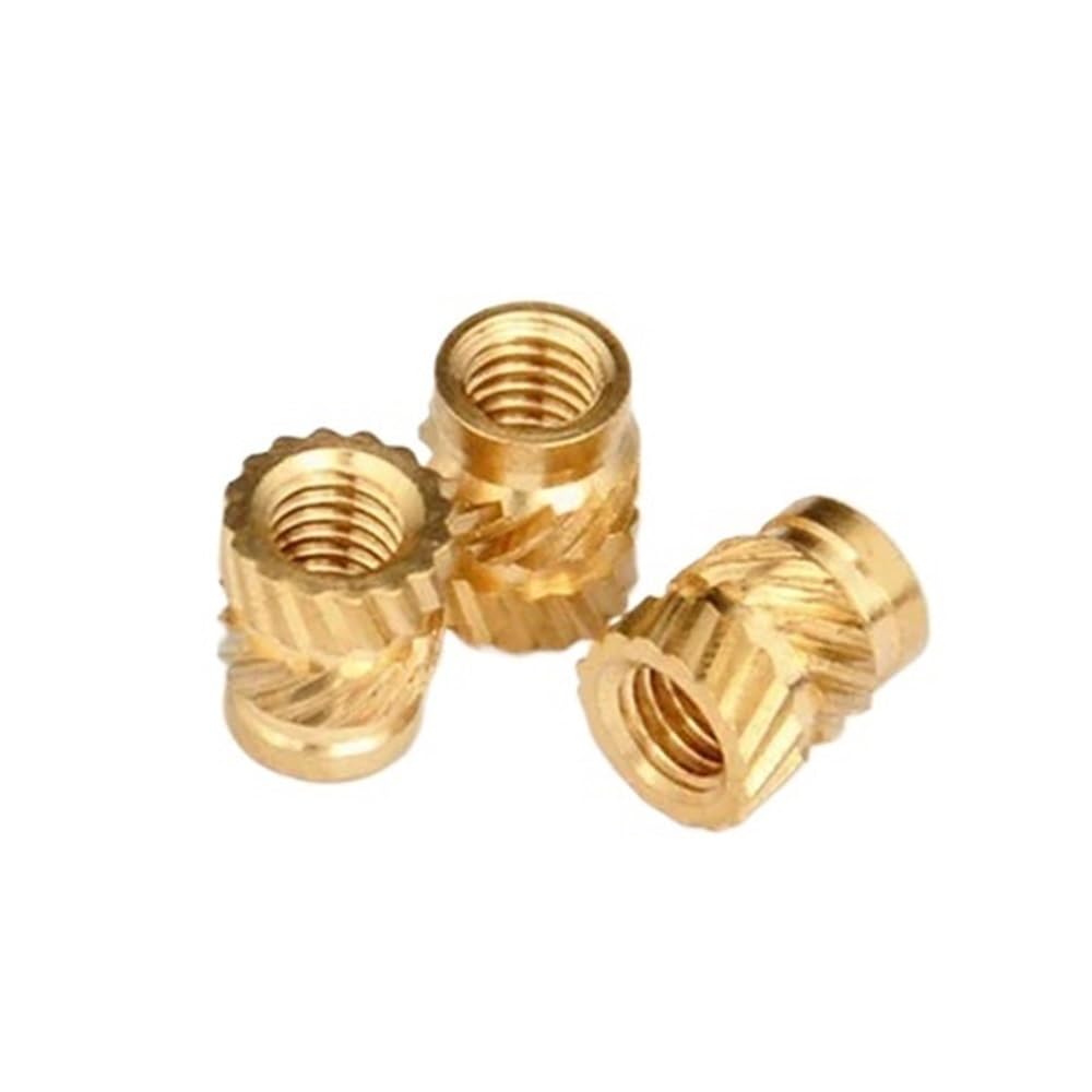 M3 M3*5.7-OD4.6 Thread Knurled Brass Threaded Heat Set Insert Embedment Nut for 3D Printer Accessories(100pcs)
