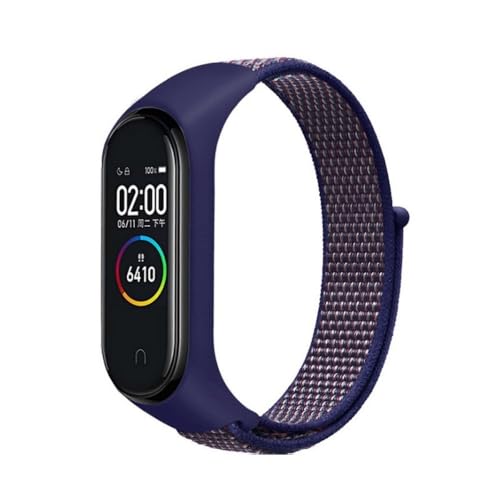Pulsera compatible con Xiaomi Mi Smart Band 7/6/5/4/Band 3/NFC/Amazfit Band 5, correa de reloj ajustable de nailon suave para mujer y hombre