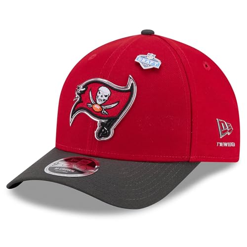 New Era Men's Red/Pewter Tampa Bay Buccaneers 2026 NFL Draft 9FORTY M-Crown Adjustable Hat