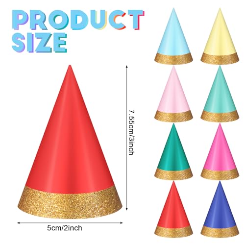 Panitay 40 Pcs Small Party Hats for Stuffed Animals, Classic - image 2