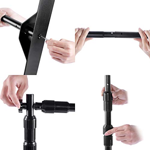 AkTop 8x8 ft Heavy Duty Backdrop Banner Stand Kit, Adjustable Photography Step and Repeat Stand for Parties, Portable Trade Show Photo Booth Background with Carrying Bag by AKTOP - Image 5