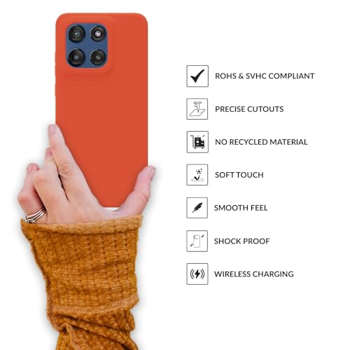 Image of SPRIG Compatible with Moto Edge 60 Stylus Premium SilkTone Back Cover Drop Tested Shock Proof Mobile Case for Men, Women, Boys and Girls with Camera Protection (Orange)