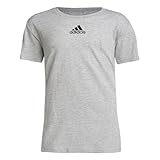 adidas Youth Pregame Heathered Short Sleeve Tee XL Gray