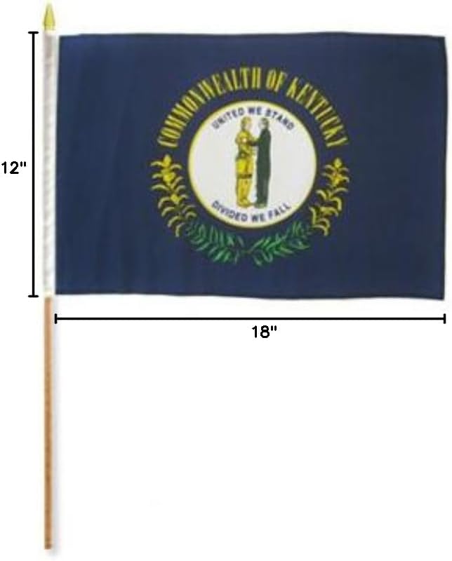 One Dozen Kentucky 12x18in Stick Flags.