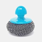 Everclean Handsaver Scouring Pad, Steel with Plastic Handle, Green (6227)