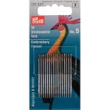 Aghi per ricamo 'Crewel' No. 5 con cruna oro 0,80 x 41 mm...