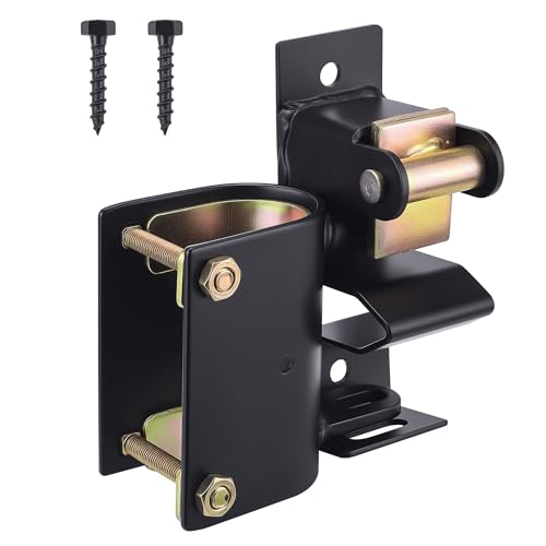 KINJOUZ Heavy Duty One Way Farm Gate Latch - Lockable Fence Gate Latch for Metal Tube Gates, Livestock Cattle, Horse Corrals, Ranches, Pastures, Pet Cages & Fences, 1 Pack