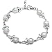 Silvershake Natural Moonstone 925 Sterling Silver Triquetra Celtic Knot 7 to 8.5 Inch Adjustable Bracelet