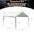 GOTRUTH 12x20 Canopy Replacement Cover, Carport Replacement Canopy Top Cover for 12' x 20' Frame, 800D Heavy Duty Waterproof & UV Protected Car Canopy with Ball Bungees (Frame is not Included) (White)