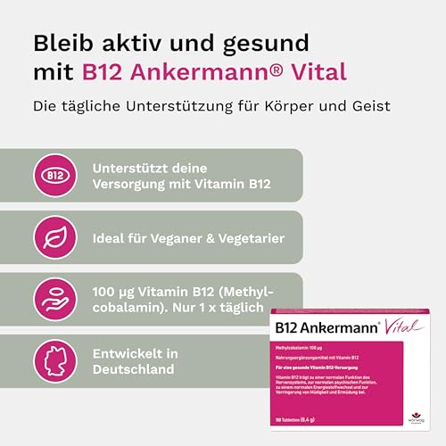 B12 Ankermann® Vital: Deine B12-Quelle. Ideal für Veganer, 50 Stück