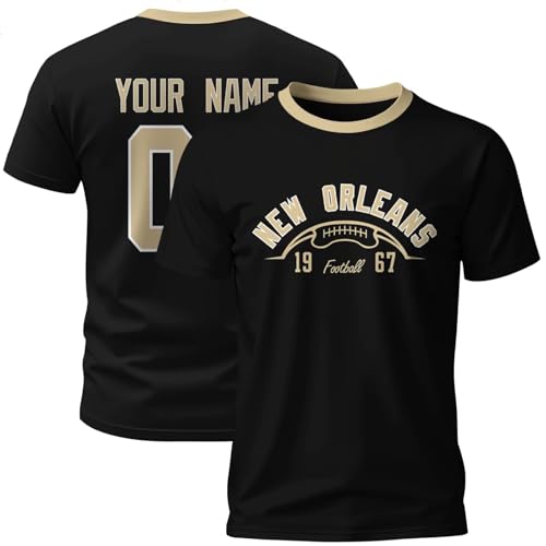 Image of ANTKING T-Shirt Custom Name Number Crewneck Short Sleeve for Men Youth Gifts