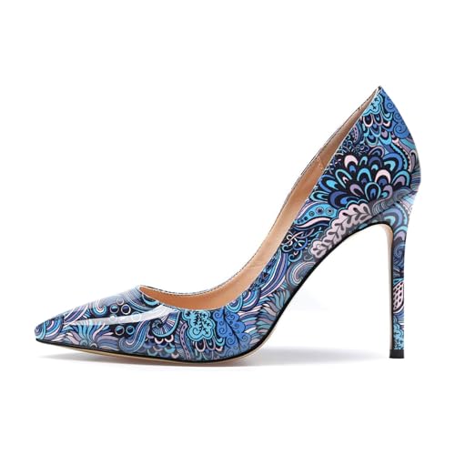 Image of Castamere Womens High Heels Pointed-Toe Slip-on Stilettos Pumps 4Inch Heel Shoes