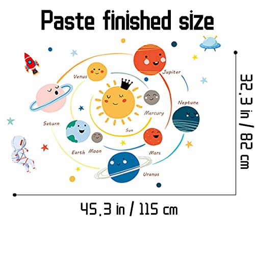 Space Wall Stickers, Planet Wall Decals For Kids Room Space Wall Decor Peel And Stick Boy Bedroom Nursery Classroom, Playroom, Daycare #TOP6