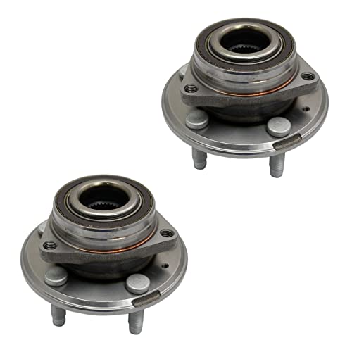Image of TRQ 2 Piece Passenger Side Wheel Bearing & Hub Assembly Set with ABS Sensor Compatible with 2009-2015 Cadillac CTS 2012-2015 Chevrolet Camaro