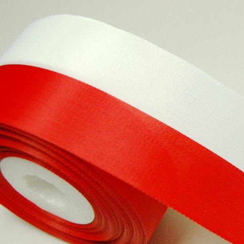 Amazon.co.jp: 紅白振分リボン 約48mm幅・長さ約30m 赤白リボン : ホビー