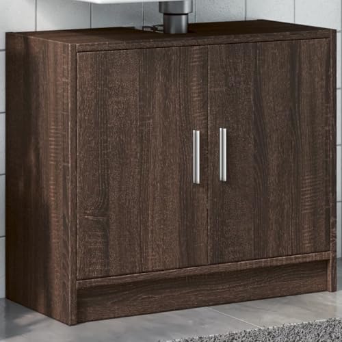 KTHLBRH Armario para Lavabo de Madera de Ingeniería con 2 Puertas y Amplio Espacio de Almacenamiento para Baño, Superficie Lisa Fácil de Limpiar y Resistente