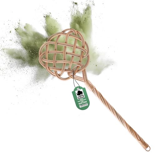 BigDean Teppichklopfer handgefertigt aus Rattan Handklopfer Teppiche