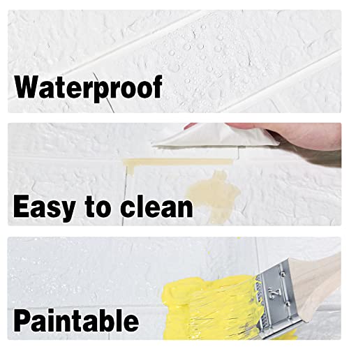 Wadile 10 Pcs 3D Brick Peel And Stick Wallpaper, 3D Brick Wall Panels Self Adhesive, Waterproof Pe Foam Paintable,For Bedroom/Living Room/Kitchen/Tv Wall And Home Decoration #TOP5