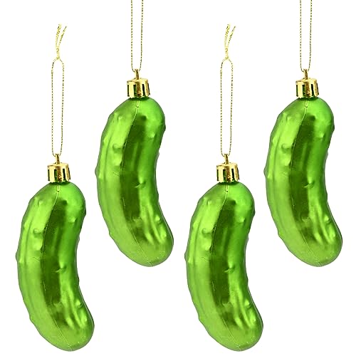Weihnachtsgurke Christbaumschmuck 4 Stück Plastik Gurke Weihnachten...