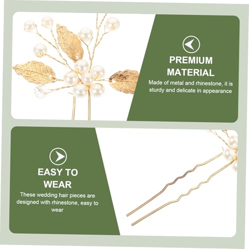 Accessoires de mariée élégants avec épingles à cheveux dorée VICASKY - 3