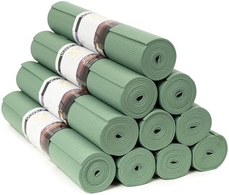 Sunshine Yoga Voyage Yoga Mat, 10 Pack, 72" x 24" Professional St...