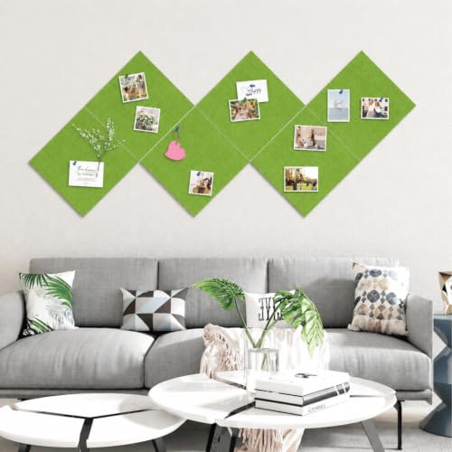 Image of QUIET CANVAS Acoustic Wall Square Pinboard, 1x1ft, Pack 6, 50PushPins Green