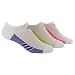 adidas Women's Superlite No Show Socks (Pack of 3), White/Night Flash Purple - White/Semi Solar Yellow - White/Flash Red, One Size