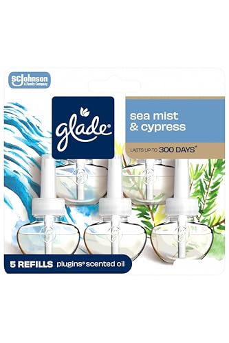 Glade PlugIns Air Freshener Refills, Sea Mist & Cypress, 5 Count - image 1