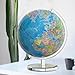 SOUNDANCE 13 Inch World Globe with Stable Heavy Metal Base, Educational Globe for Kids Learning, Large Globes Lamp with Colorful HD World Map Details, LED